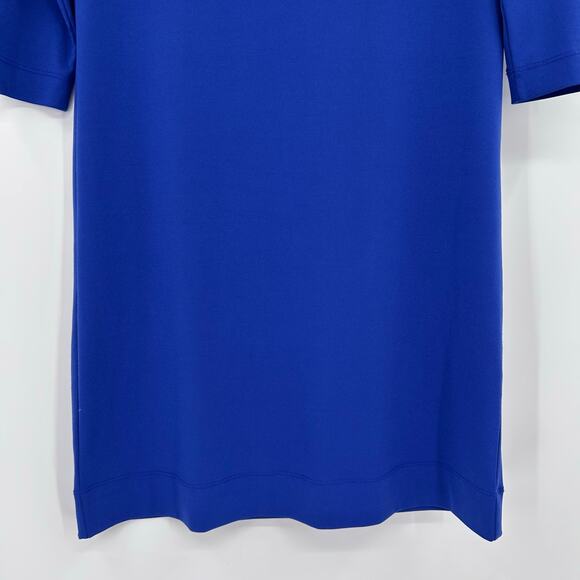 Banana Republic Cobalt Blue Ponte Shift Dress Cut Out Neck Womens Size XS - Picture 5 of 11